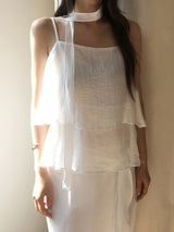Fairy tie frill blouse