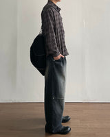 Dot Brush Denim Pants