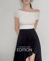 [MADE] Mer off‑shoulder knit