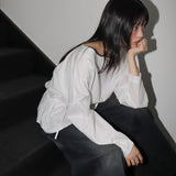 Bennu One Shoulder muffler strap blouse shirt