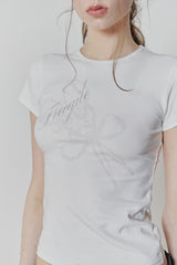 フラジャイルグラフィックTEE white