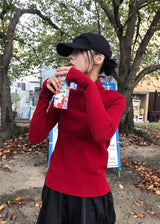ウールタートルネックニット