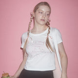 MEOW PILATES CLUB T-SHIRTS - WHITE
