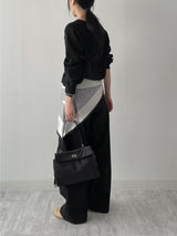 [2way] French Twill Nylon Handbag L