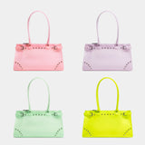 High Quality TPU Studded Clear Jelly Shoulder Bag