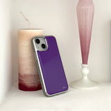 purple epoxy silver bumper case