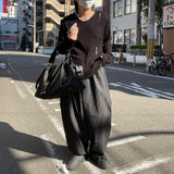 バックプリントストライプサンジデニムバンドパンツ