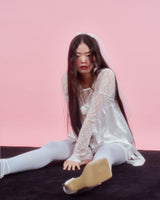 コサージュパフブラウス [IVORY]