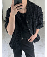 [S/S] ツイードヘアークロップシャツジャケット(2color)