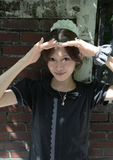 Lean Bow Blouse (black)
