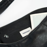 Split Half Moon Messenger Bag_Black