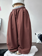 ダウンピンタックバルーンコットンソフティーロングパンツ 🩶🤎🖤3COLOR