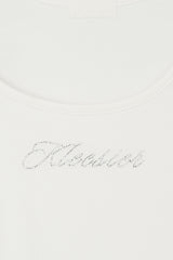 Glossy gem ラウンドトップ, White