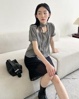 newdili scarf texture blouse