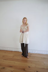 Silky shirring dress_beige