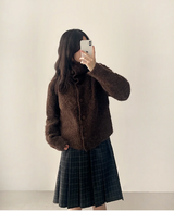 ハニコージーハイネックボタンカーディガン