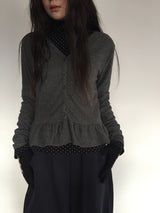 Teal Peach Frill Cardigan (5 Colors)