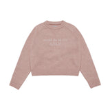 25FW WOMAN BASIC LOGO KNIT LIGHT PINK