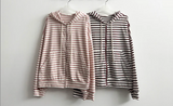 Itta Overfit Stripe Dangara Hooded Zip-Up