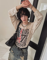 Frame Vintage Print Long Sleeve T-shirt