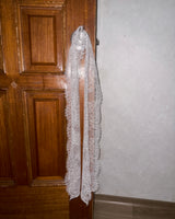 (2color) Floral Sheer Lace Long Scarf