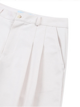 26ss wide double pleats chino pants 3color