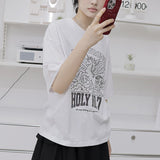 ダークユニコーンオーバーフィット半袖Tシャツ_WHITE