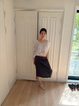 gathered drape top