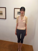 shirring neck tee