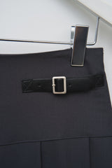 (W) Belted Pleats Skirt (2color)