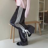 Hoal Track Ribbon Velvet Sweat Pants