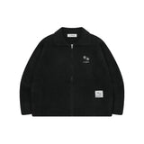 DYNA COLLAR-NECK KNIT ZIP-UP (3Color)