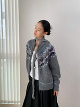 Winter Cozy No Collar Knitwear Zip-Up Cardigan