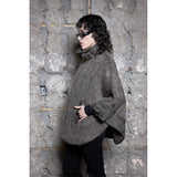 HAIRY BELTED CAPE COAT