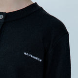 STRAP WOOL CARDIGAN BLACK