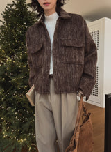 Need Mohair Crop Jacket