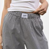 UNISEX ストライプラベルボクサーパンツ_チャコール