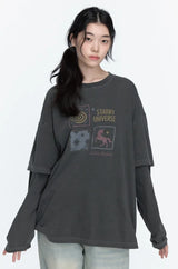 26FW★ Uni Star Layered Pigment Long Sleeve