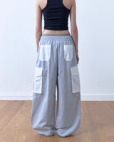 26SS★ Patch Nylon Curved Pants