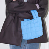 MINI SQUARE QUILTING BAG_BLUE
