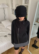 WAFFLE UNABAL ZIP-UP (2color)