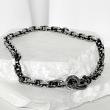ss-black line original chain necklace_10mm