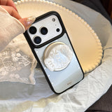 マザーオブパール フィッシュ ゴールドフレーム マグネティック iPhone ケース
