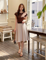 Niel Round Neck Cap Sleeve Short Sleeve Knit