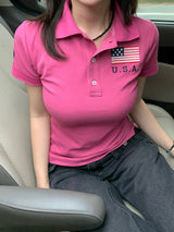 Washington Club USA PK Slim Collar Tee (3c)