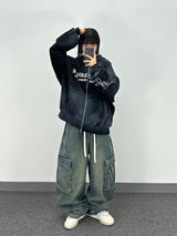 attain cotton hood zip-up