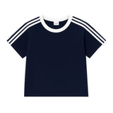 SPORTY TRACK CROP T-SHIRT (4color)
