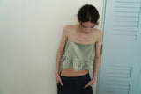 Tie satin blouse_mint