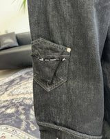Pale Fold Damage Raw Denim
