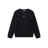 ブラックスリットニット